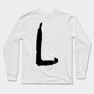 Dark and Gritty Letter L from the Alphabet Long Sleeve T-Shirt